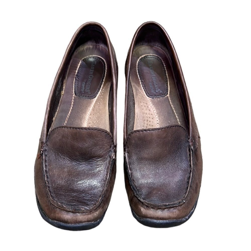 Earth Origins Women’s 6.5 Brown Leather Loafers